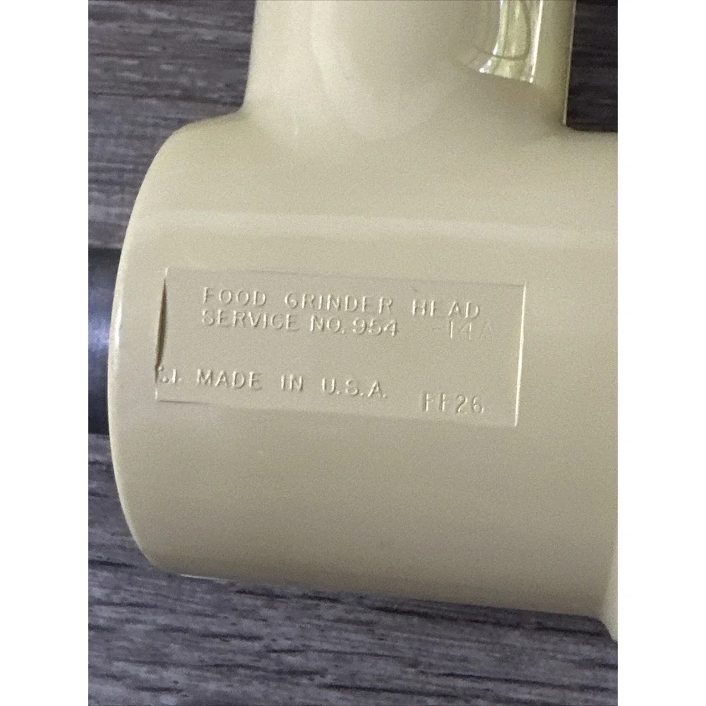 Oster Regency Kitchen Center Head Attachment 954-MA Yellow Excellent Vintage USA